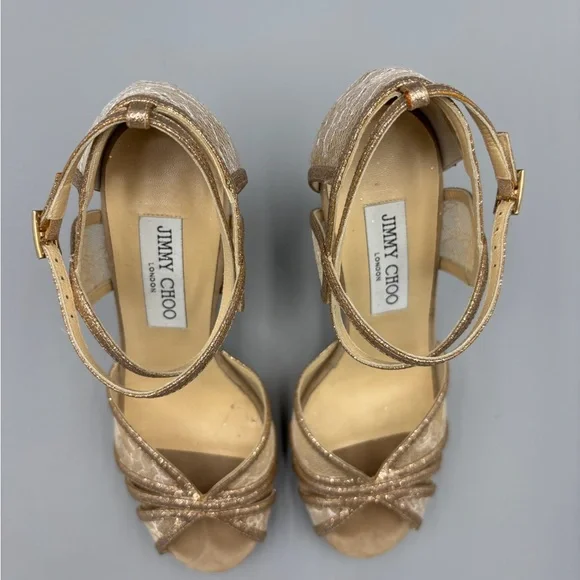 Jimmy Choo laced pattern D’Orsay high heels - size 37 - Picture 3 of 16